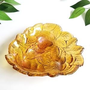 Vintage Carnival Glass triangle dish